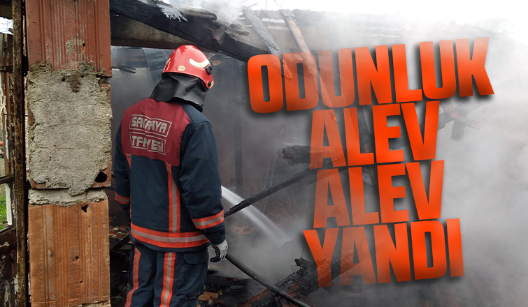 Odunluk alev alev yandı