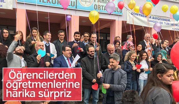Öğrencilerden Öğretmenleri Sevindiren Sürpriz