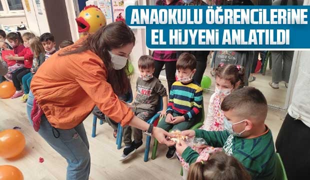 Öğretim üyelerinden ana okulunda hijyen etkinliği