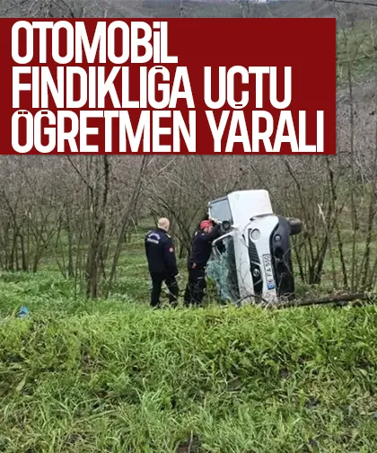 Öğretmen kazada ölümden döndü