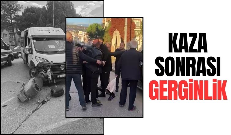 Okul servisi motosikletliye çarptı