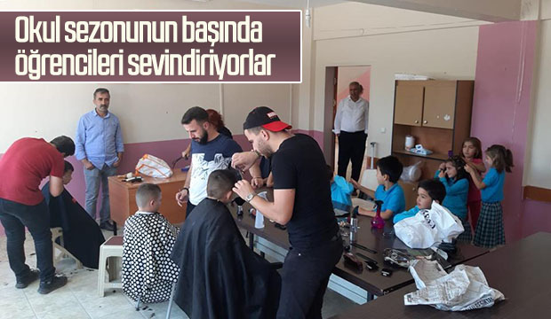 Okul sezonunun başında öğrencileri sevindiriyorlar
