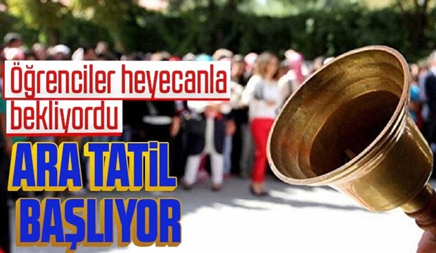 Okullarda ilk ara tatil için son ders zili yarın çalacak