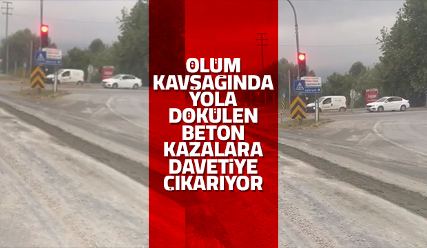 Ölüm Kavşağı'nda dökülen beton tehlike saçıyor