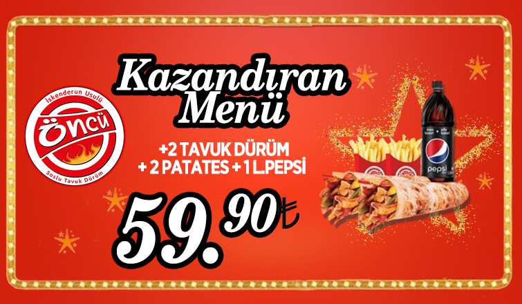 Öncü Döner'den Kazandıran Menü