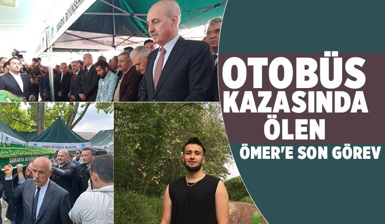 Otobüs kazasında ölen Ömer gözyaşları içinde toprağa verildi
