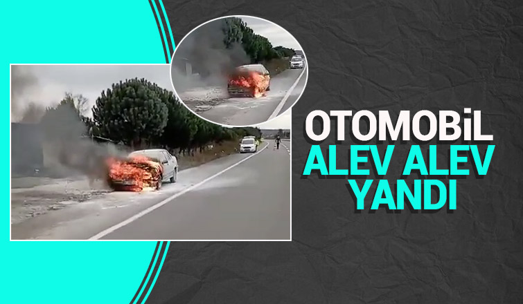 Otomobil alevlere teslim oldu