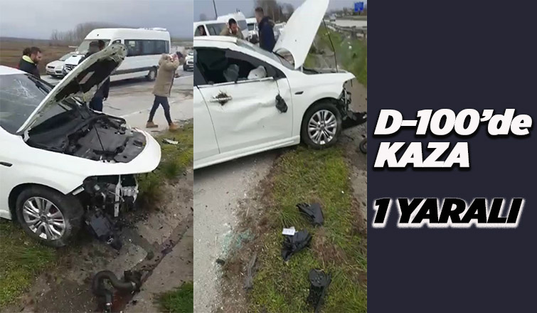 Otomobil bariyerlere çarptı: 1 yaralı