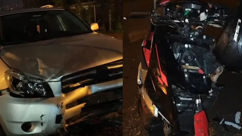 Otomobil ile çarpışan motosikletli ağır yaralandı