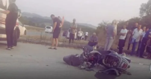 Otomobil ile çarpışan motosikletli öldü