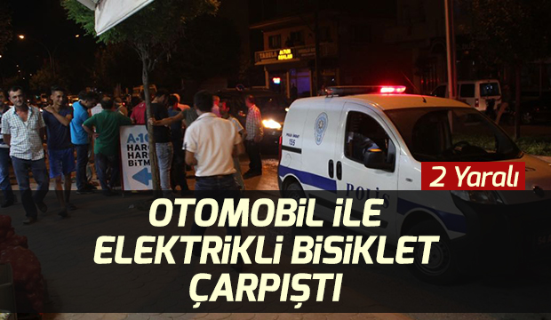 Otomobil ile Elektirkli Bisiklet Çarpıştı 2 Yaralı