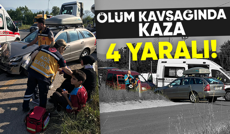 Otomobil ile hafif ticari araç çarpıştı: 4 yaralı