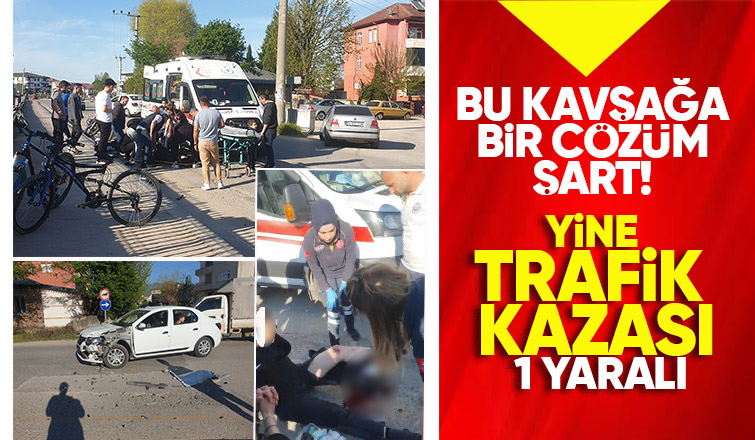 Otomobil ile motosiklet çarpıştı: 1 Yaralı