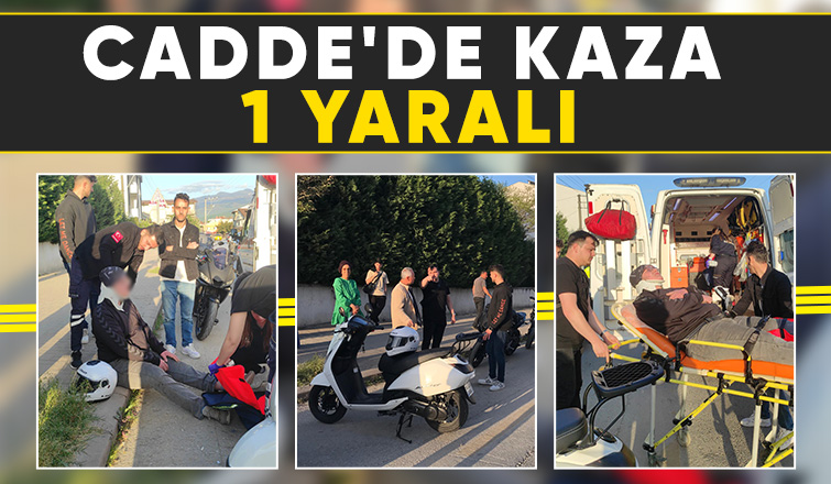 Otomobil ile motosiklet çarpıştı : 1 yaralı