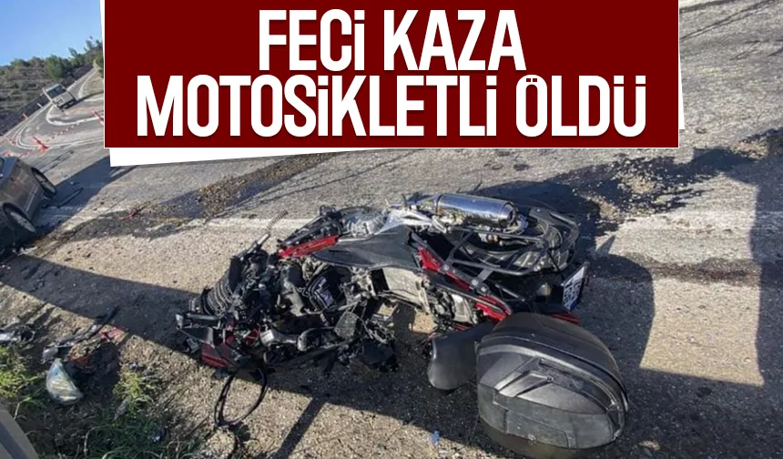 Otomobil ile motosiklet kafa kafaya çarpıştı: 1 ölü, 1 yaralı
