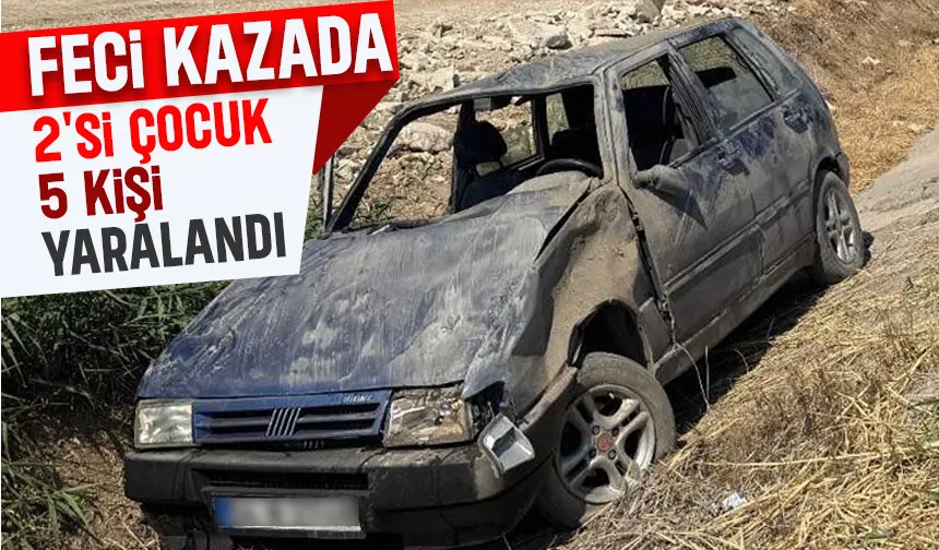 Otomobil takla attı: 5 yaralı