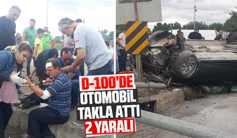 Otomobil takla attı Düzceli aile ölümden döndü