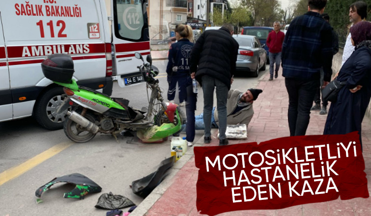 Otomobile çarptı hastanelik oldu