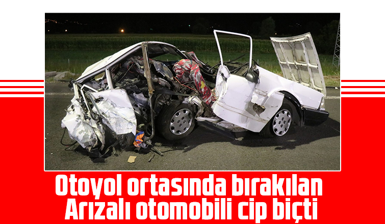 Otomobilin kağıt gibi ezildiği kazada 1 kişi yaralandı