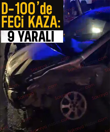 Otomobiller çarpıştı: 1'i ağır 9 yaralı