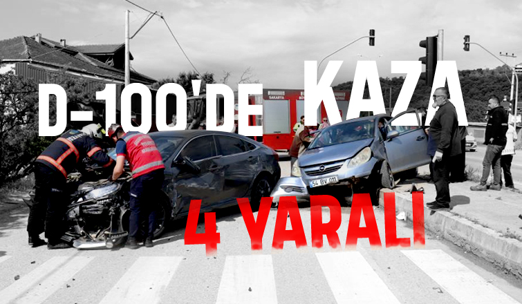 Otomobiller çarpıştı: 4 yaralı