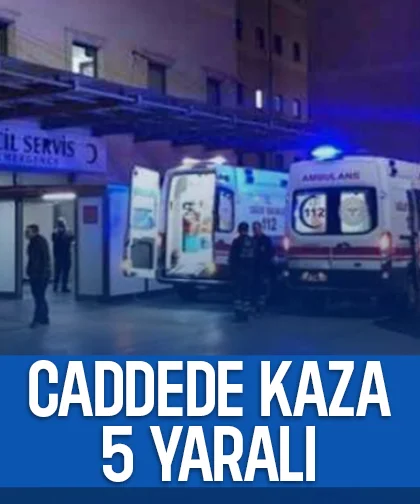 Otomobiller çarpıştı: 5 yaralı