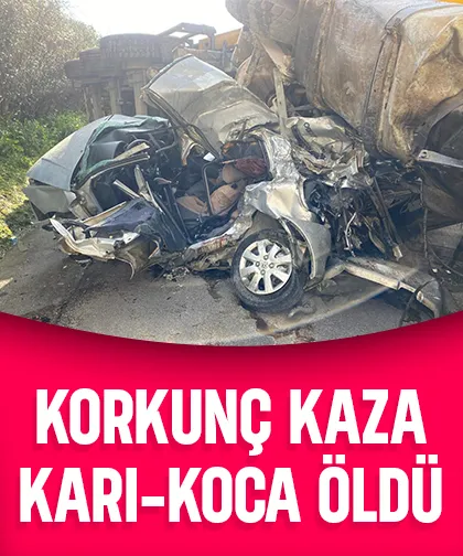 Otoyolda feci kaza: Karı-koca öldü
