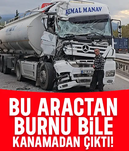 Otoyolda feci kaza