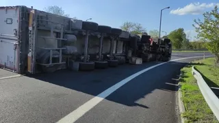 Otoyolda feci kaza