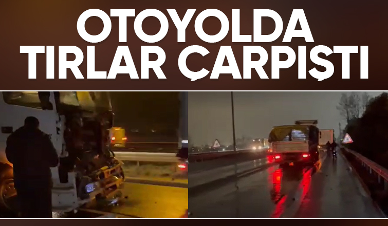 Otoyolda korkutan kaza