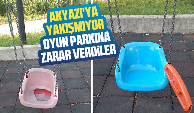 Oyun parkına zarar verdiler