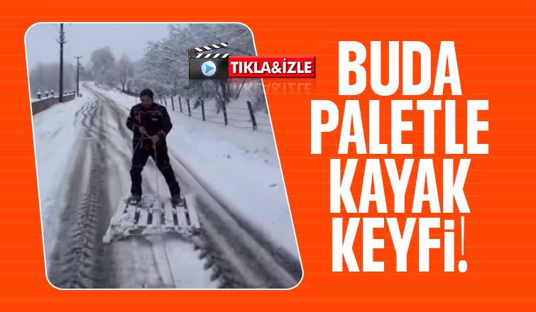 Paletle kayak yaptı