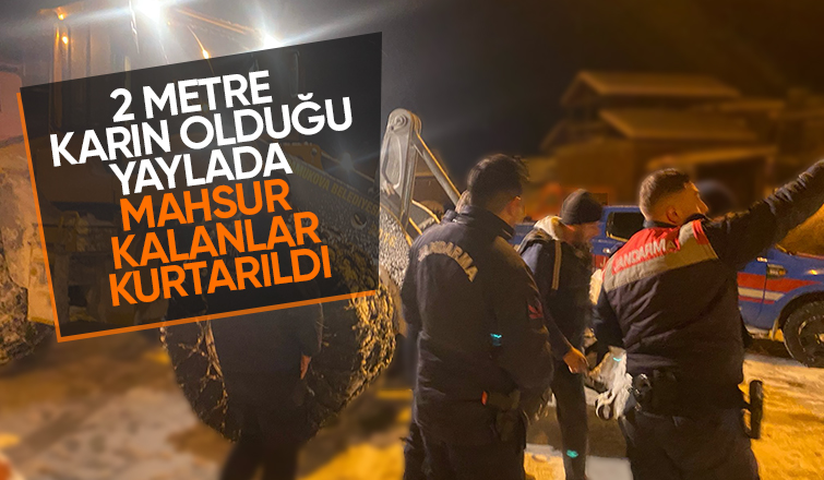 Pamukova'da yaylada mahsur kalan kampçılar kurtarıldı