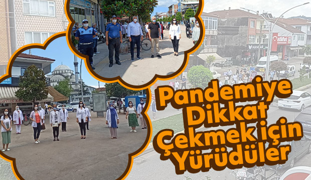 Pandemiye dikkat çekmek için yürüdüler