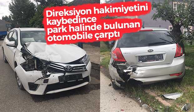 Park Halinde Bulunan Araca Çarptı
