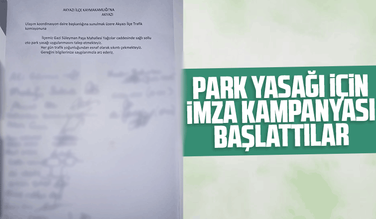 Park yasağı için imza kampanyası başlattılar