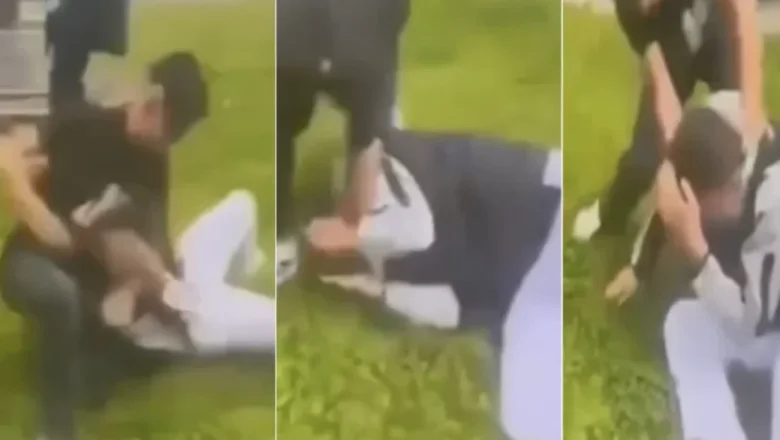 Parkta 13 yaşındaki çocuğu darp etti