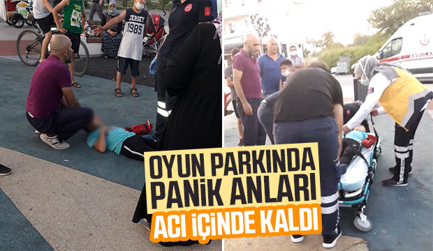 Parkta acı içinde kaldı