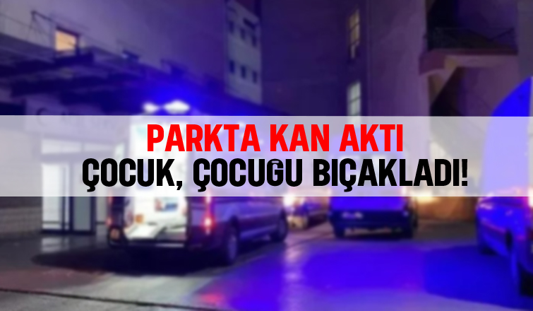 Parkta çocuk bıçaklandı
