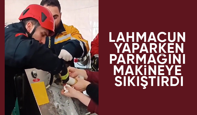 Parmağı makineye sıkışan kadının imdadına itfaiye yetişti