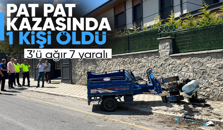 Pat pat kazası can aldı 1 ölü 7 yaralı