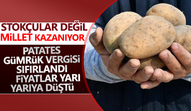 Patates fiyatları yarı yarıya düştü