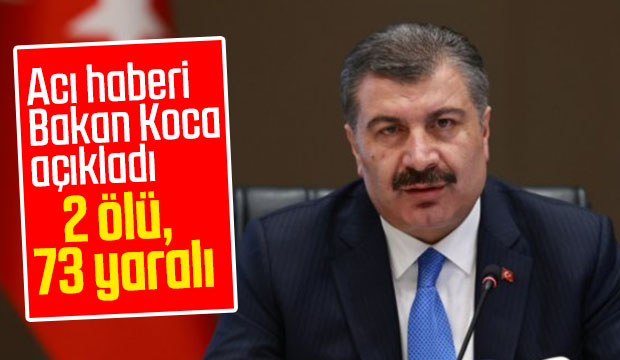 Patlamada 2 kişi öldü, 73 yaralı