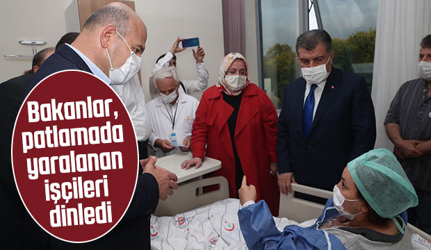 patlamada yaralanan işçileri dinlediler