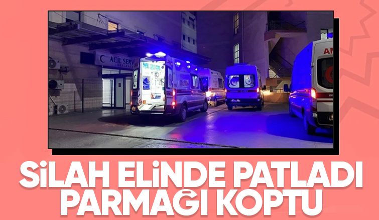 Patlayan silah parmağını kopardı