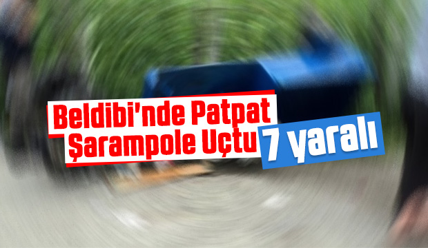 Patpat şarampole uçtu 7 yaralı