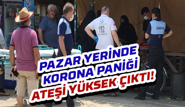 Pazar yerinde korona paniği