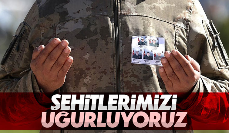 Pençe Kilit Operasyonu'nda şehit düşen Mehmetçiklere veda