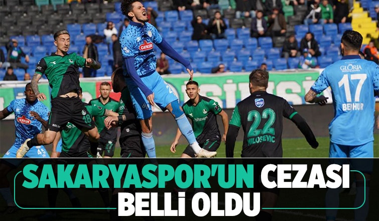 PFDK Sakaryaspor'un cezasını açıkladı