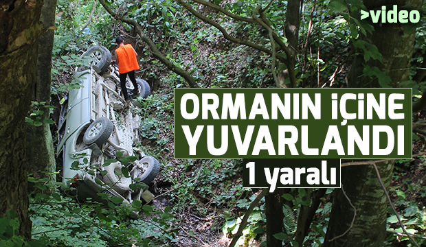 Pick Up Şarampole Uçtu 1 Yaralı